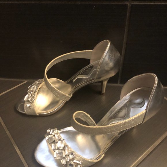 ✨🪩✨Embellished (Rhinestones) Heel Sandals by Nina Shoes - Picture 2 of 5